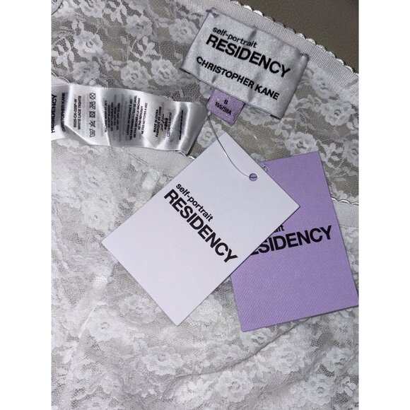 self-portrait x Christopher Kane Lace Tights in White Small New Nylons Pantyhose - Picture 6 of 12